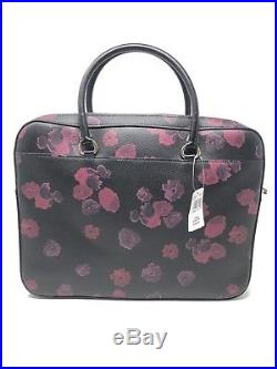 Coach Womens Laptops Bag Crossbody Briefcase Halftone Floral Print Leather $394 | Womens Laptop Bag