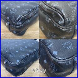 100% Authentic MCM Black Visetos Messenger Laptop Hand Bag