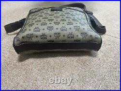 100% Authentic MCM Canvas Visetos Laptop Messenger Crossbody Bag With Dust Bag