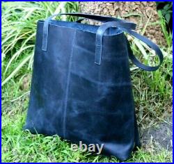 100% Genuine Cowhide Leather Tote Bag Handbag Work Laptop Bag Crossbody bag