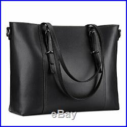 15.6 Leather Laptop Tote Bag For Women LARGE Work Handbag Computer Shoulder Pur