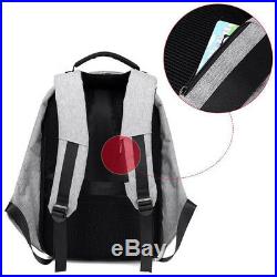 15x Anti-theft Men Women Laptop Notebook Backpack +USB Charging Port Bag Black