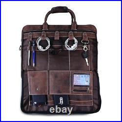 18 Inch Leather Laptop Bag For Men Leather Large Messenger Bag For Men and Women