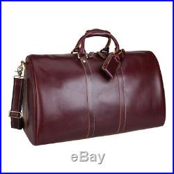 22 Men Women Genuine Leather Luggage 17 Laptop Suitcase Travel Shoulder Bag