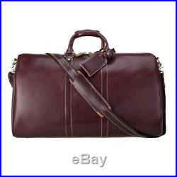 22 Men Women Genuine Leather Luggage 17 Laptop Suitcase Travel Shoulder Bag