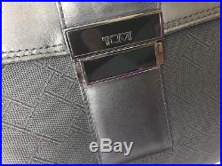 $595 Tumi Ticon Slim Black Leather Nylon Brief Case Laptop Bag 32602 Mens Womens