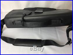 $595 Tumi Ticon Slim Black Leather Nylon Brief Case Laptop Bag 32602 Mens Womens