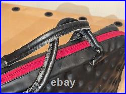 ANDREA VALENTINI Bump Black Red Designer Purse Shoulder Laptop Bag 17X12