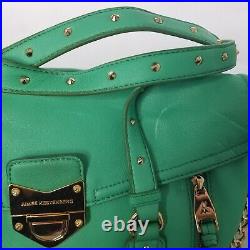 Aimee Kestenberg Collection Green Leather Tech Ready Large Crossbody Satchel NWT