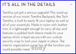 Aimee Kestenberg Tamitha Nylon Backpack Large Bag Laptop Holder