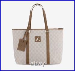 Air Jordan Tote Bag Womens (32L) Monogram Coconut Milk Brown Laptop Pouch