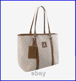 Air Jordan Tote Bag Womens (32L) Monogram Coconut Milk Brown Laptop Pouch