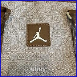 Air Jordan Tote Bag Womens (32L) Monogram Coconut Milk Brown Laptop Pouch