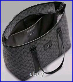 Air Jordan Tote Bag Womens (32L) Monogram Grey Black Laptop Pouch MA0896 G9Q