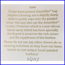Anuschka NEVER USED Handpainted Leather Laptop Bag + Padded Insert Southwest NEW