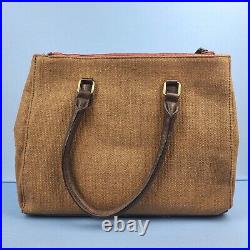 Ariat Laptop Bag Sheridan Brown Leather Fabric Purse Tote A770008602 MSRP $149