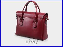 Artisan Fullgrain Leather Laptop Bag Briefcase in Burgundy, Black, Brown