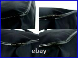 Auth BURBERRY Black Nylon & Leather Business Bag Hand Bag Purse Laptop Bag Used