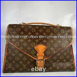 Authentic Louis Vuitton Beverly Monogram Canvas Briefcase Business Laptop Bag