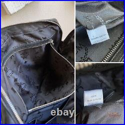 Authentic MCM Black Calfskin Leather Laptop/Document Medium Handbag
