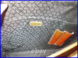 Authentic Mulberry Mole Scotchgrain & Brown Leather Unisex Shoulder Laptop Bag