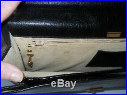 BALLY Leather Business Briefcase Laptop Attache Bag with KEY Woman's Men's Black