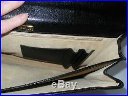 BALLY Leather Business Briefcase Laptop Attache Bag with KEY Woman's Men's Black