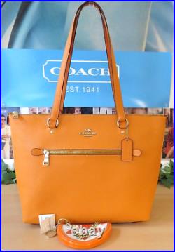 BEAUTIFUL SET! COACH TANGERINE LAPTOP CARRYALL CASE Tote Bag Purse With WRISTLET