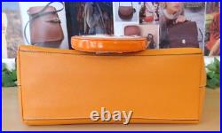 BEAUTIFUL SET! COACH TANGERINE LAPTOP CARRYALL CASE Tote Bag Purse With WRISTLET