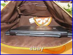 BEAUTIFUL SET! COACH TANGERINE LAPTOP CARRYALL CASE Tote Bag Purse With WRISTLET