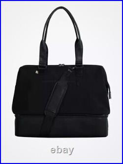 BEIS The Duffle Bag Black With Trolley Sleeve Shoe Compartment Laptop Sleeve 21x16