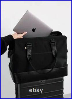 BEIS The Duffle Bag Black With Trolley Sleeve Shoe Compartment Laptop Sleeve 21x16