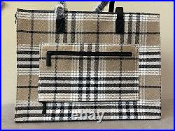 BEIS The Work Tote In Plaid Small Work Bag & Laptop Bag