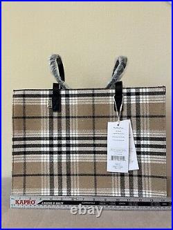 BEIS The Work Tote In Plaid Small Work Bag & Laptop Bag