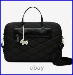 BNWT Radley Women Charleston Laptop Shoulder Bag Navy and Black- RRP £109