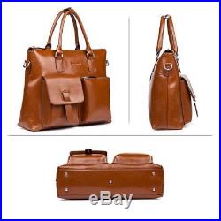 BOSTANTEN Leather Briefcase Laptop Business Slim Messenger Bags for Men & Women