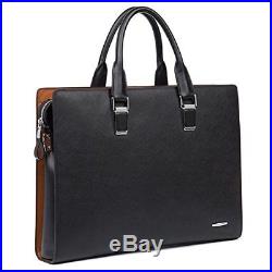 BOSTANTEN Leather Briefcase Shoulder Laptop Business Slim Bag for Men & Women