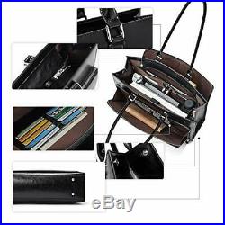 BOSTANTEN Leather Briefcase for Women Vintage 15.6 inch Laptop Bag Business T