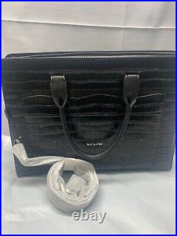 BOSTANTEN Leather Laptop Tote Bag for Women -Black New