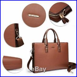 BOSTANTEN Leather Lawyers Briefcase Laptop Business Slim Bags for Men Women