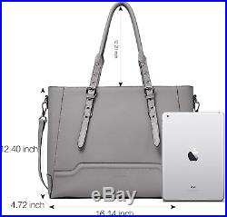 BOSTANTEN Women 15.6 inch Leather Laptop Bag Shoulder Handbag Adjustable Handle
