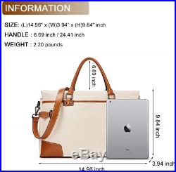 BOSTANTEN Women's Genuine Leather Briefcase 14 Inch Laptop Bag Handbag Messenger