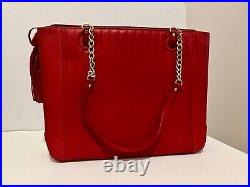 BRAND NEW Levenger Women's Laptop Bag with Laptop Sleeve never used cherry red