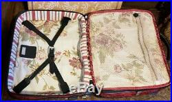 BRIGHTON Red Black Laptop Briefcase Rolling Bag Weekender Luggage Bag- VERY NICE