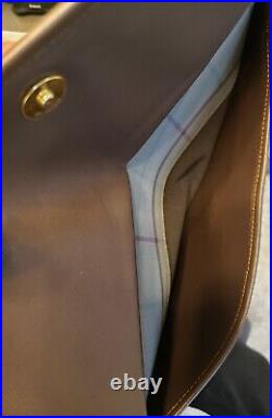 BURBERRY(Unisex)Authentic Vintage nova check leather attach clutch/Laptop bag