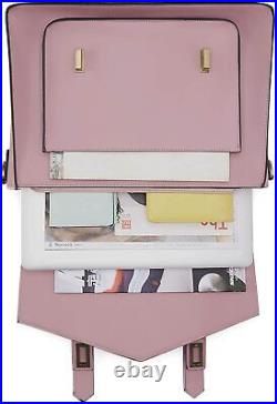 Backpack Women Briefcase Messenger Laptop Bag Vegan Leather Satchel Work Purple
