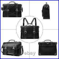 Backpack for Women Briefcase Messenger Laptop Bag Vegan Leather Satchel Work Bag