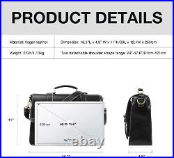 Backpack for Women Briefcase Messenger Laptop Bag Vegan Leather Satchel Work Bag