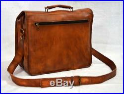 Bag Of The Year Vintage leather messenger satchel bag laptop brown briefcase