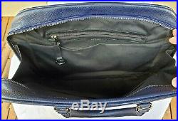 Bally Switzerland Navy Blue Safiano Leather Womens Satchel / Laptop Bag